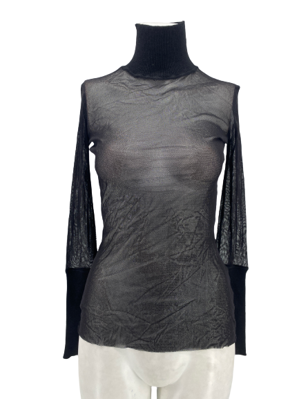 Top en mesh transparent