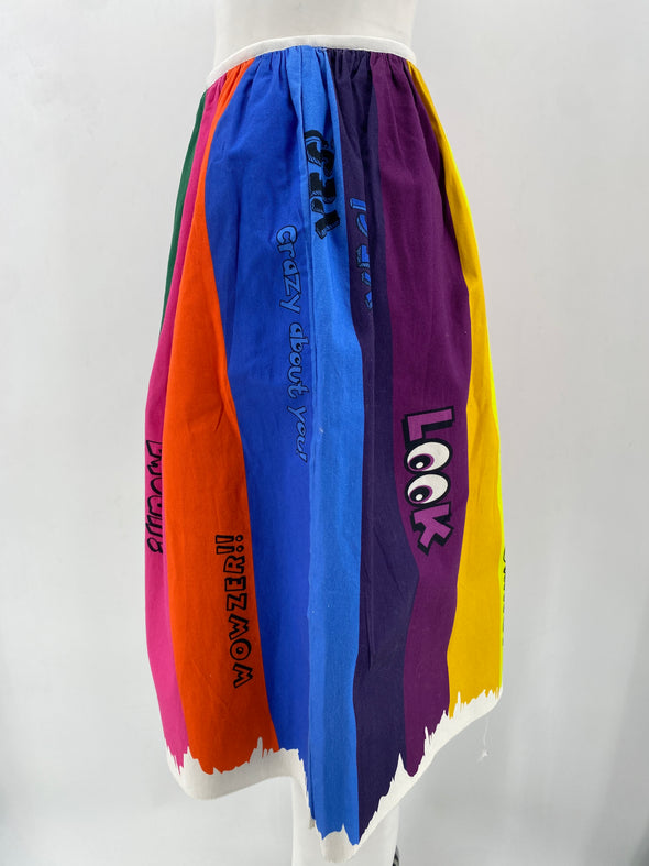 Jupe plissée multicolore