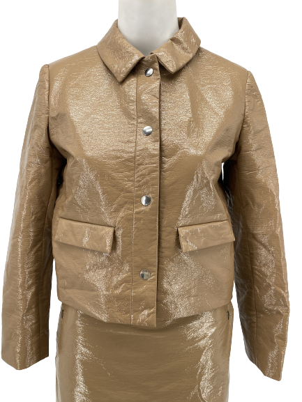 Veste en vinyle beige