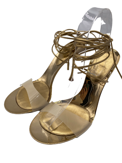 Sandales à lanières dorées