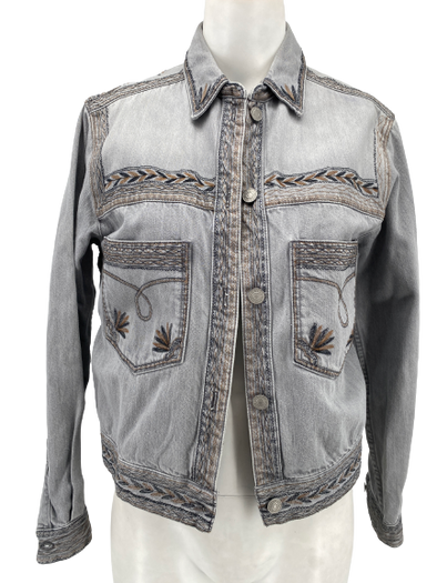 Veste en jean brodée