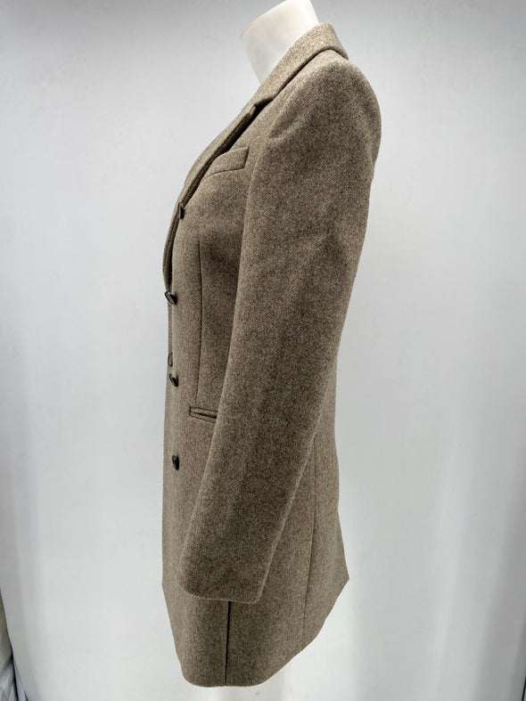 Manteau beige en laine vierge