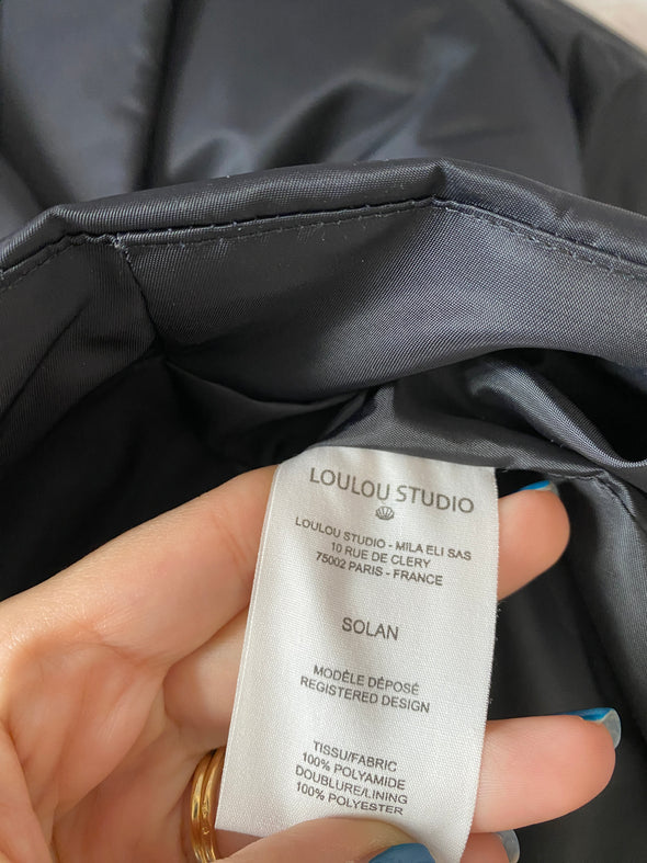 Manteau croisé en nylon