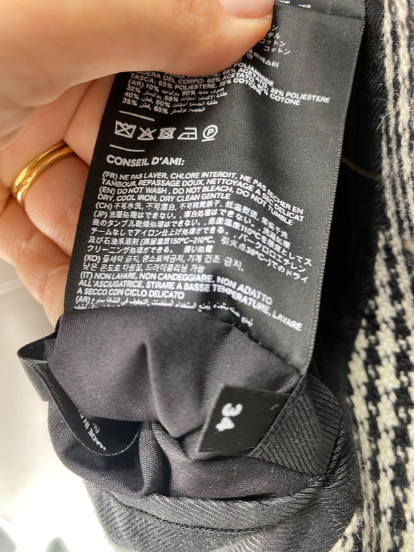 Veste croisée pied de poule