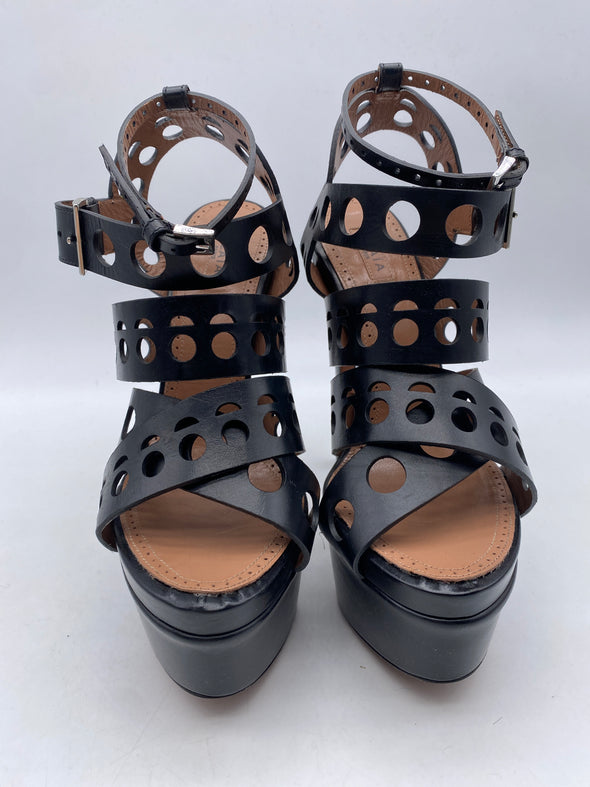 Sandales à plateformes noires