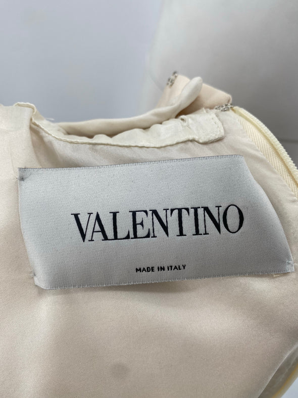 Robe crème en laine brodée - Valentino