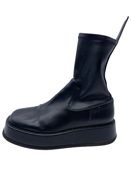 Boots chaussettes en cuir