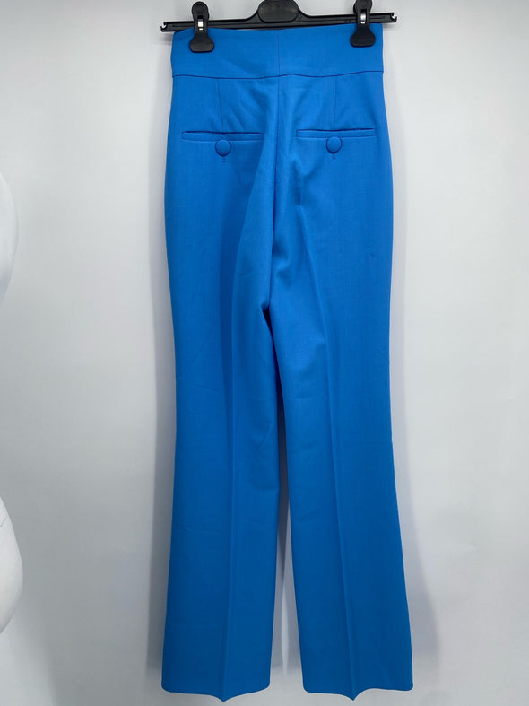 Pantalon bleu taille haute