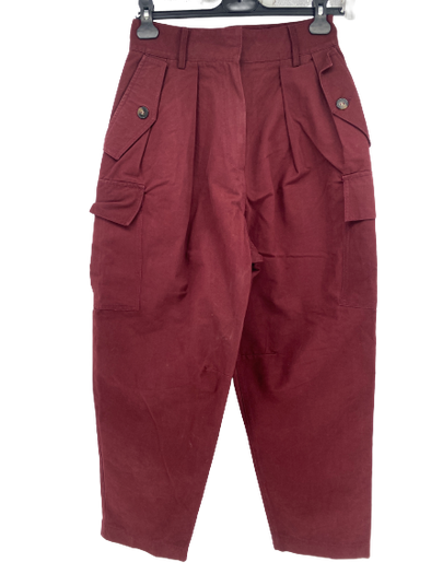 Pantalon carotte en coton