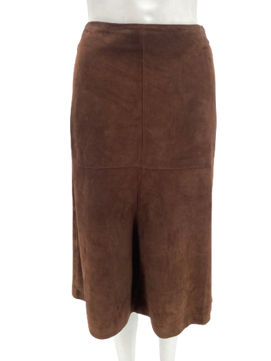 Jupe en daim marron
