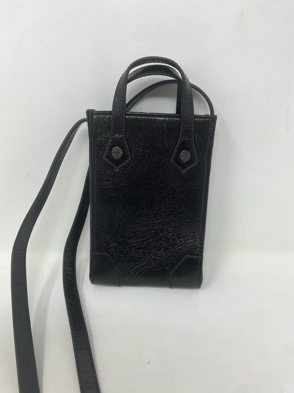 Mini sac en cuir noir