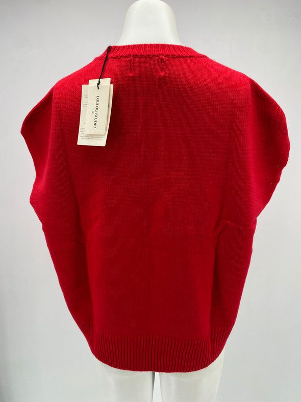 Pull sans manches en laine et cachemire