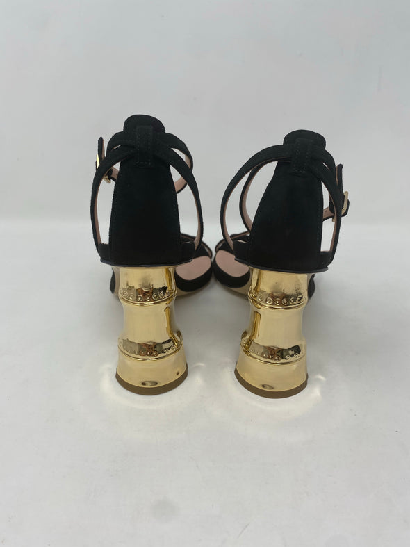 Sandales noires en daim à talons - Gia Borghini