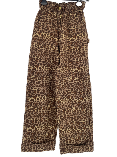 Pantalon en coton léopard