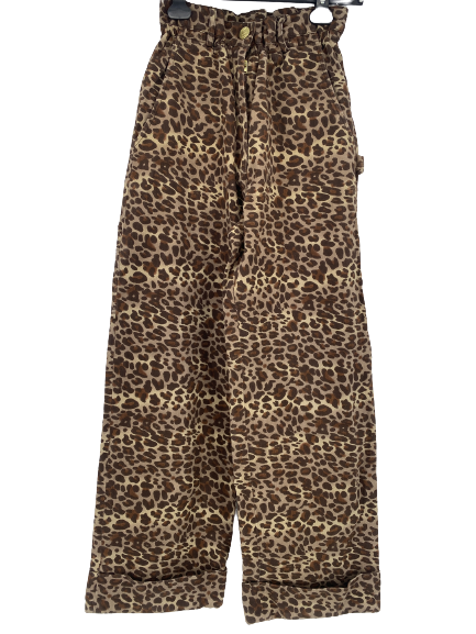 Pantalon en coton léopard