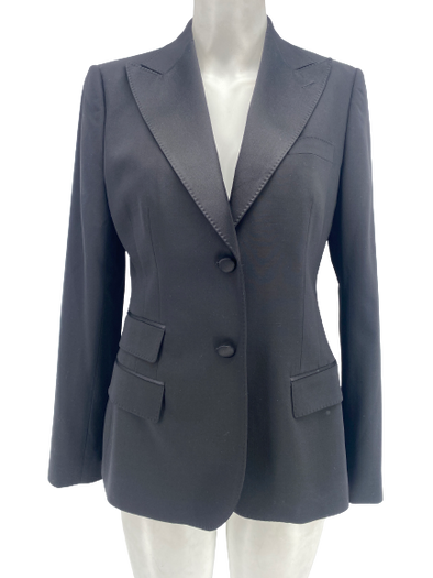 Veste col satiné