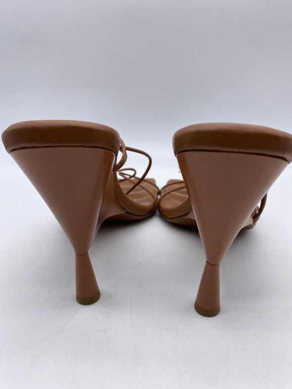 Sandales en cuir marron