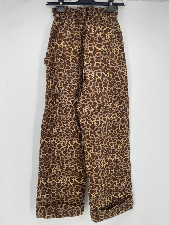 Pantalon en coton léopard