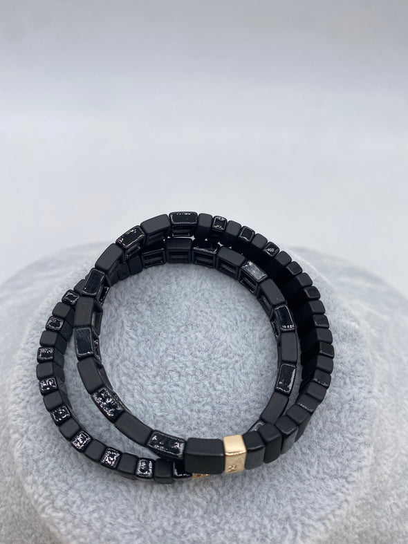 Bracelet en céramique noir