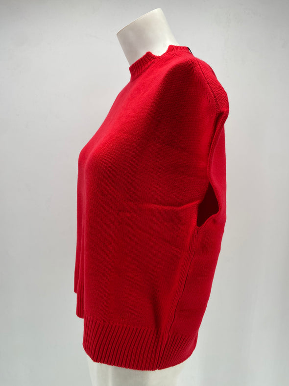 Pull sans manches en laine et cachemire
