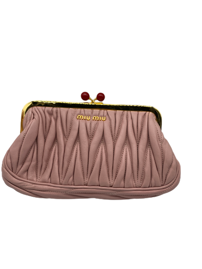 Pochette en cuir rose
