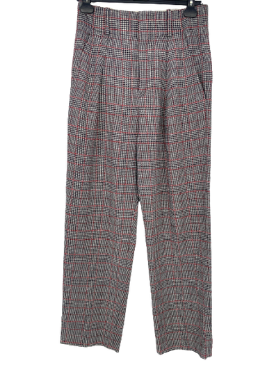 Pantalon en laine à carreaux