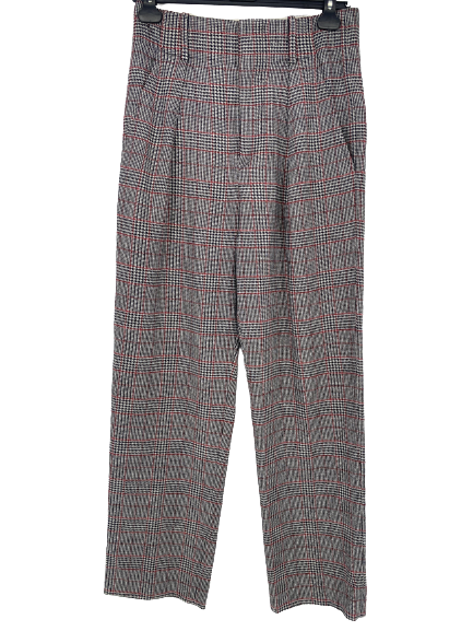 Pantalon en laine à carreaux